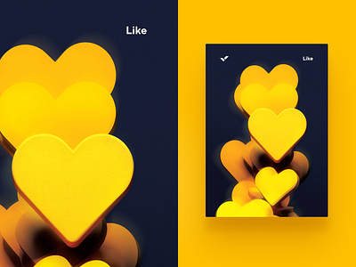 Wrike 3D Poster – Heart Concept 3d art brand branding design graphic illustration poster render wrike