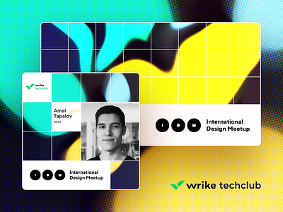 Wrike Design Meetup – Social Media Graphics brand branding design event graphic illustration poster typography wrike