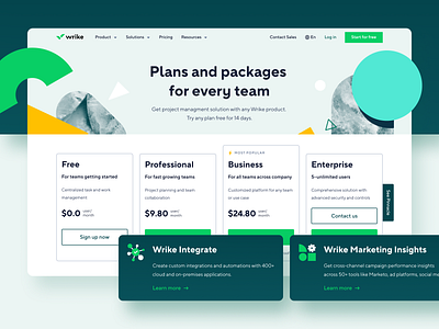 Wrike Pricing brand branding design price product product design ui ux web webdesign wrike