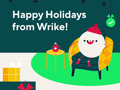 Wrike Holidays animation brand branding christmas design holiday illustration motion motion design new year wrike