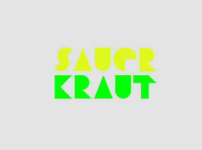 Sauerkraut Letterform circle design dribbbleweeklywarmup letterform square triangle typogaphy