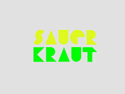 Sauerkraut Letterform circle design dribbbleweeklywarmup letterform square triangle typogaphy