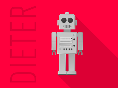 Dieter, the robot design dieter dieterrams dribbbleweeklywarmup illustration robot sketchapp
