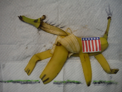 Quick Click: Pony Boy banana collage food foodart horse illustration mixed media scraps