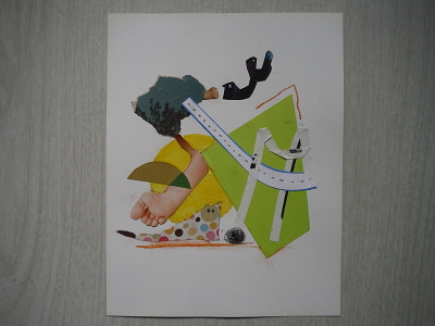 Loaf Hwy abstract collage cut paper illustration