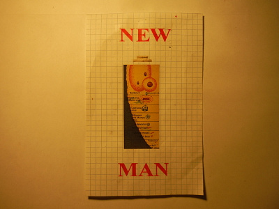NEW MAN collage cut paper