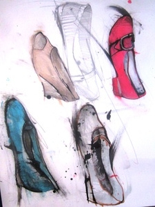 Shoes graphite ink shoes studies water color womens shoes