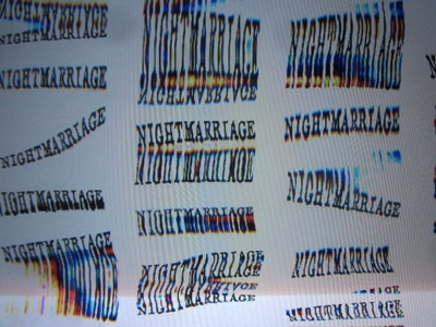 Type Treatments book art chad thomas johnston nightmarriage scanner swipes type type manipulations typography