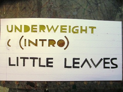 The ACBs "Little Leaves" Album Tracks (Redo Set) hand cut type leaves lettering tape typography