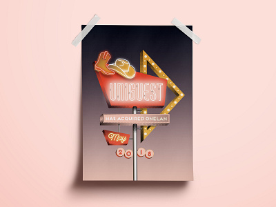 Retro Neon Sign design illustration poster poster art typography vector