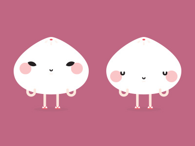 Siopao asian cuisine character design chinese dumpling illustration siopao wip