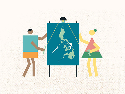 APEC Spot Illo apec boy buildings chart climb economy girl graph infographic philippines sign vector
