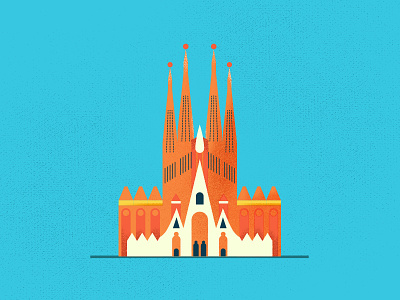 La Sagrada Familia barcelona church gaudi icon landmark location map pin sanctuary spain