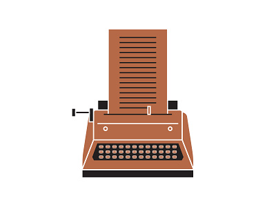 Typewriter bill brown dbm government icon keyboard paper typewriter vector write