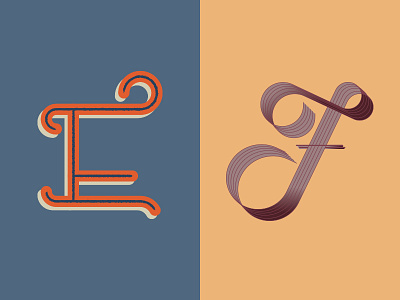 E • F 36days e 36days f 36daysoftype customtype display e f font letter type typography