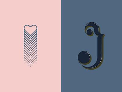 I • J 36days i 36days j 36daysoftype customtype display font heart i j letter type typography