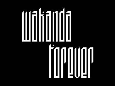 Wakanda Forever black black panther custom type letters marvel mcu type typography vector wakanda wakanda forever