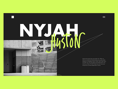 Web Exploration - Nyjah Huston brand brand design design huston layout layout exploration layoutdesign layouts nike nyjah skate skateboard skateboarding skateboards skater skating ui ux