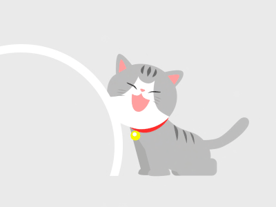 Little Gray animated animation animography cat character cute gif graph motion motion graphic vector