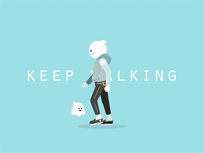 Ghost Walking animation characher cute gif motion vector