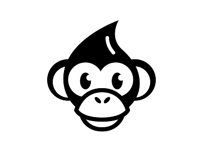 Oil Monkey 1 auto black chimp drop logo monkey oil
