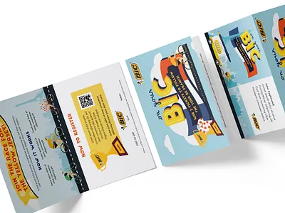 BIC Tour de France Campaign Concept - Direct Mail concept direct mail graphic design illustration layout letter lettering postcard typography