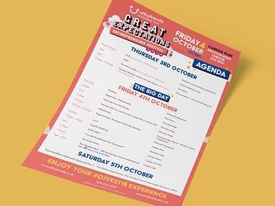 Event Agenda graphic design indesign layout