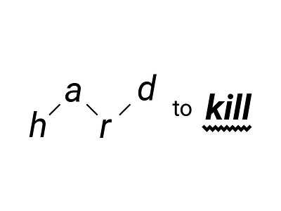 Hard To Kill - Logo branding logo logo design minimal