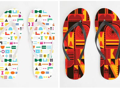 Sandalista Prints geometric illustration minimal product sandal surface pattern vector