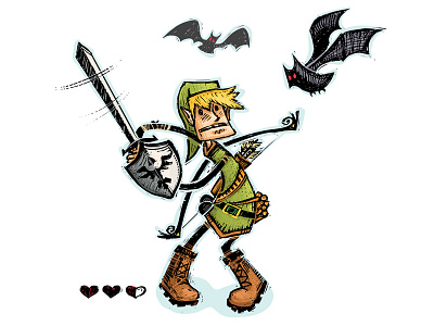 Link cartoon gamer illustration link nintendo video games zelda