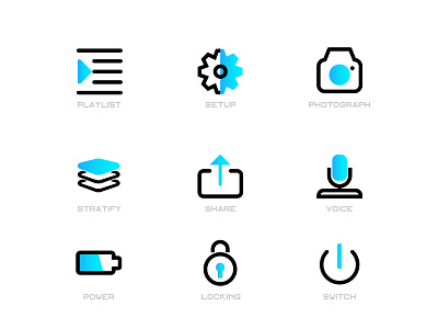 a set of simple icons icon illustrator illustration ui