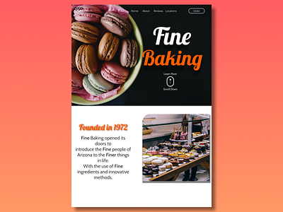 Fine Baking landing branding design flat logo ui ui designer uidesign ux ux design ux designer