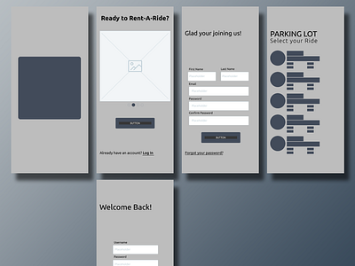 Rent-A-Car Wireframe design interaction ui ui designer ux ux design ux designer wireframe wireframe design wireframe page