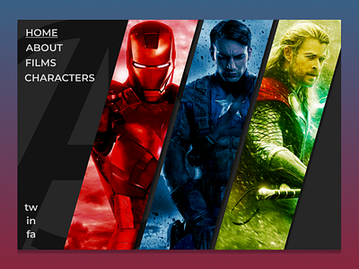 Avengers Assemble website concept avengers captain america captain marvel design flat iron man superhero thor ui ui designer uidesign ux ux design ux designer