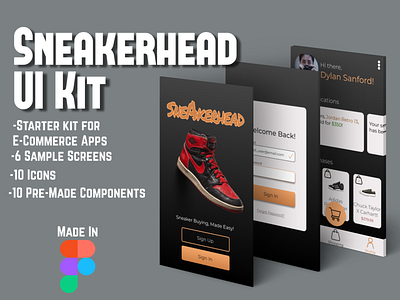 Sneakerhead UI Kit app kit mobile app design template ui ui designer ui designing ui kits uidesign uidesigns uikit uikits ux design ux designer