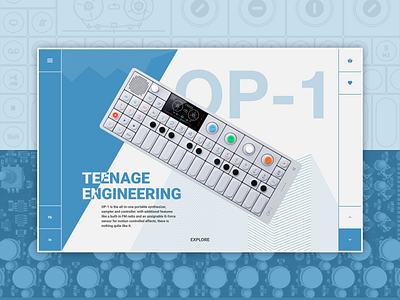 Teenage Engineering Product Page Concept - OP-1 design minimal teenage engineering ui ux web webdesign website