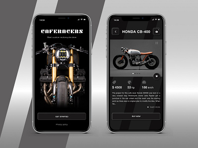 Caferaccers Store app design minimal ui ui design ux uxdesign web webdesign website