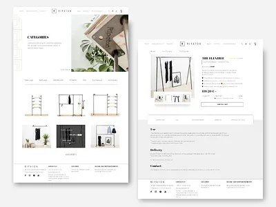 Ripaton ~ Furniture Online Store clean website clean website design eccomerce landing page design landingpage simple webdesign ui uidesign web design website design website designer