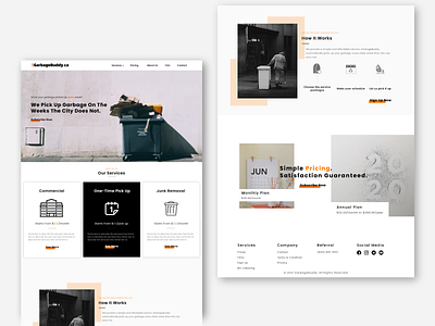 Garbage Buddy agency website clean website clean website design landing page design landingpage simple website ui uidesign uiux design website design