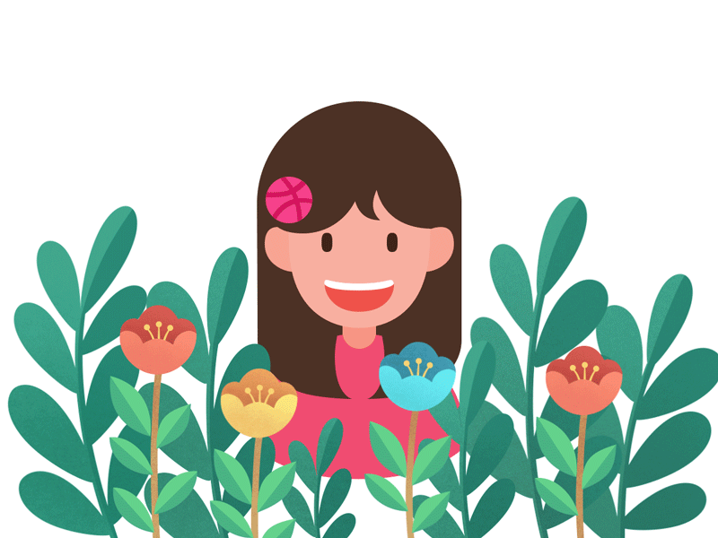 Hi,Dribbble! debut dribbble flower gif invite