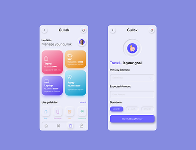 #Gullak App - App for achieving goals 3d animation graphic design logo motion graphics ui