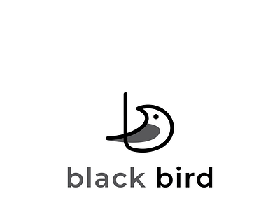 black bird design illustration logo vector