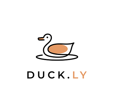 duck ly design icon illustration logo minimal vector