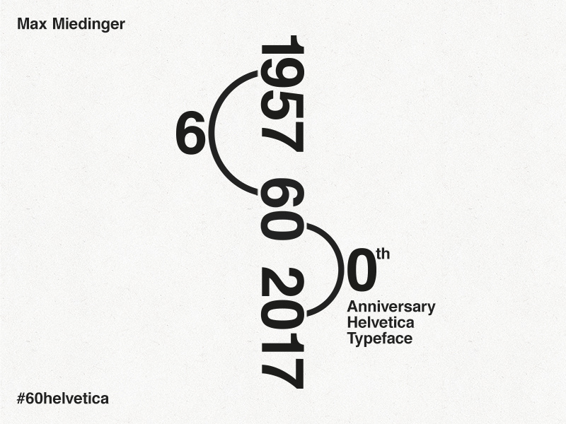 60th Anniversary Helvetica Typeface max miedinger tribute anniversary typeface helvetica
