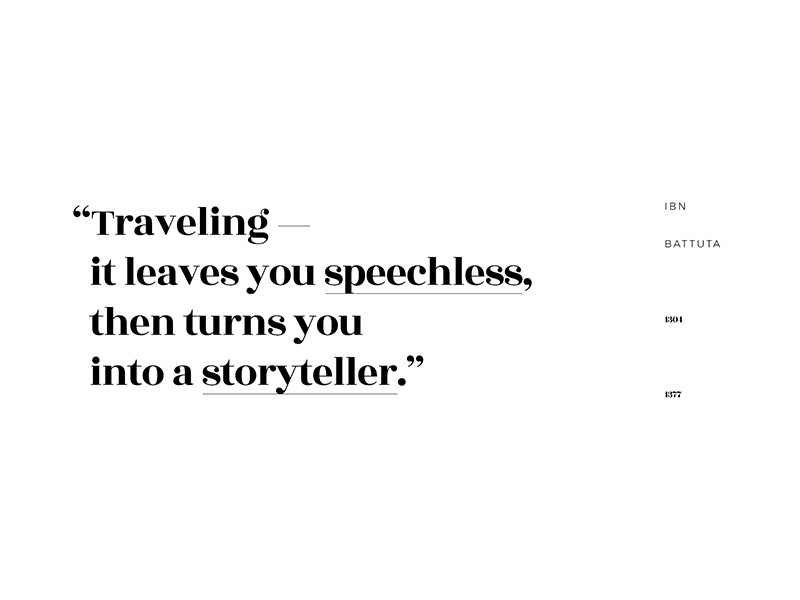 Travel quote #01 by Alejandro Castro on Dribbble