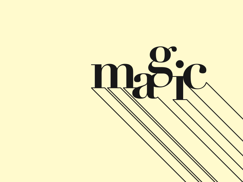Magic serif typography type doodle magic