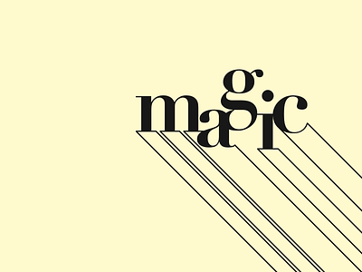 Magic doodle magic serif type typography