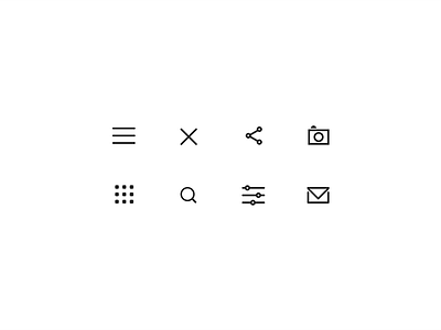 Icons camera envelope icon menu traveler