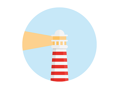 Lighthouse guide illustration light lighthouse sea