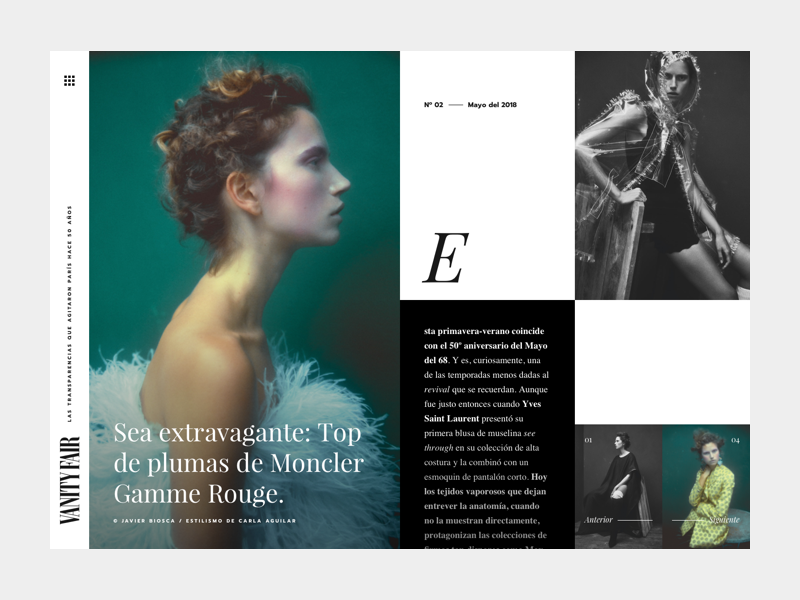 Image gallery exploration grid layout photography editorial fashion gallery image